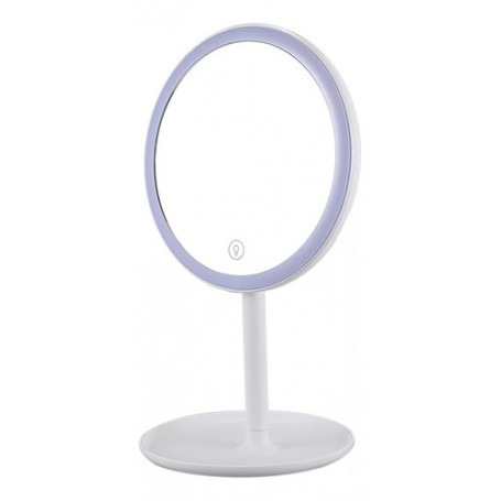 Espejo Suono Luz Led Touch Usb Recargable Con Base