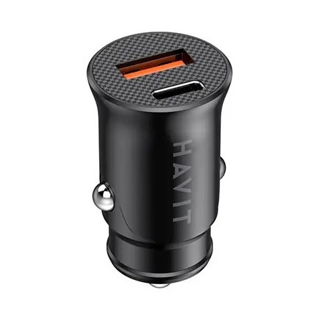 Cargador De Celular Para Auto 12V 2 Puertos USB Havit CC2022