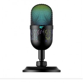 Microfono Gamer Para PC Con Luz RGB Streaming Podcast Cardioide Havit GK52