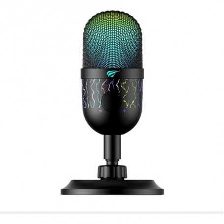 Microfono Gamer Para PC Con Luz RGB Streaming Podcast Cardioide Havit GK52