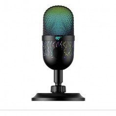 Microfono Gamer Para PC Con Luz RGB Streaming Podcast Cardioide Havit GK52
