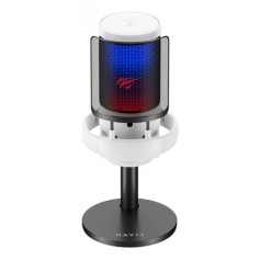 Microfono Gamer Para PC Con Luz RGB Streaming Podcast Cardioide Havit GK50