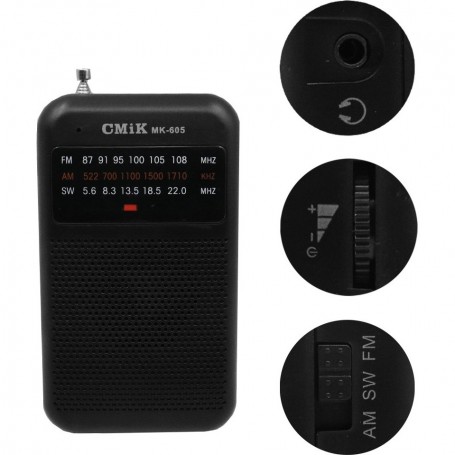 Radio Portatil FM CMiK MK-605