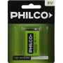 Pila Bateria Philco Alcalina 9V 6LR61 Rectangular