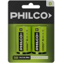 Pila D2 LR20 PP114 Alcalina Philco 1.5V Blister X2