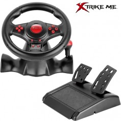 Volante Con Pedalera Xtrike Me GP-903 Para PC PS3 PS4 XBOX 360 XBOX ONE