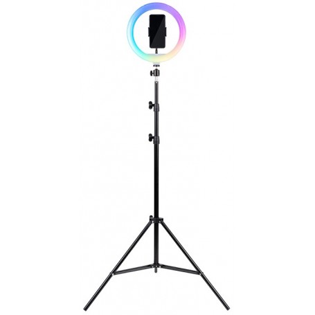 Aro De Luz LED RGB Havit ST7026 26CM 10 Pulgadas Con Tripode