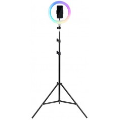 Aro De Luz LED RGB Havit ST7026 26CM 10 Pulgadas Con Tripode