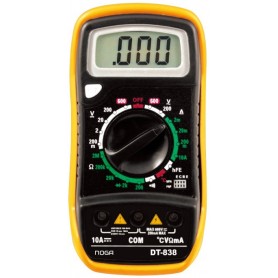 Tester Digital Multimetro Inyector De Señal Prueba Diodos Transistores Con Funda & Buzzer Noga DT-838