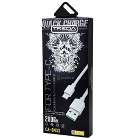 Cable De Carga & Datos USB-C Tipo-C Type-C Treqa CA-8433 2mts