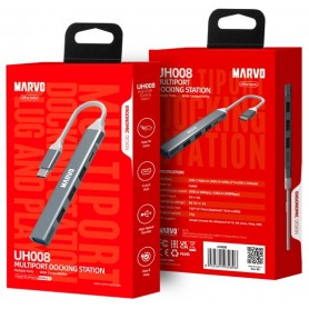 Hub USB-C Tipo-C Type-C Marvo UH008 USB 3.0