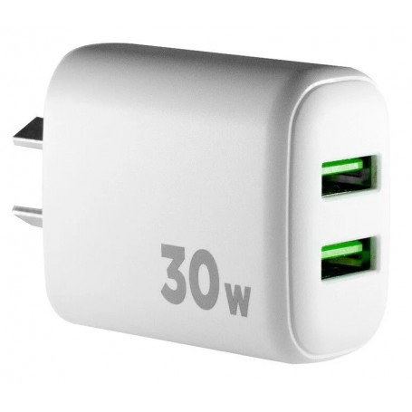 Cargador Cabezal 2 Puertos USB 30w Con Cable USB-C Tipo-C Type-C Intensify XAEA Mod 600