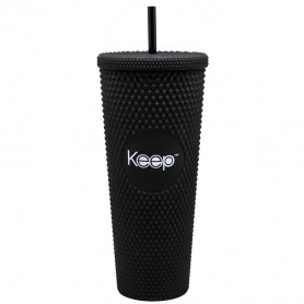 Vaso Mug Tumbler Keep 710ml Bombilla Color Negro