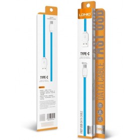 Cable De Carga & Datos USB-C Tipo-C Type-C Plano LDNIO XS-07C 1mt