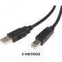 Cable USB A USB-B De Impresora 3mts