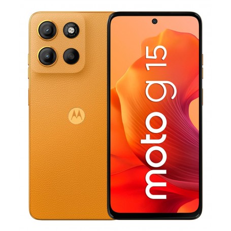 Celular Libre Motorola Moto G15 6.72" 4gb Ram 128gb Memoria Interna 50Mpx 5mpx Naranja Sunrise