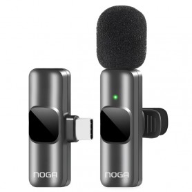 Microfono Corbatero Inalambrico Periodista Streaming Android Type-C Tipo-C USB-C Noga NG-MI9