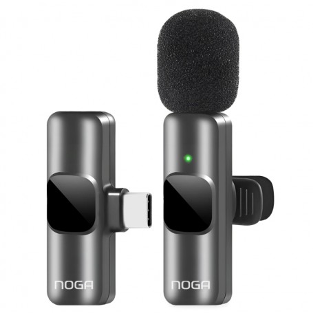 Microfono Corbatero Inalambrico Periodista Streaming Android Type-C Tipo-C USB-C Noga NG-MI9