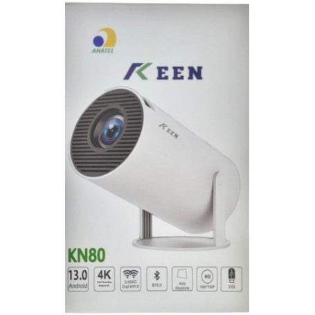 Mini Proyector Portatil KN80 Pro Portatil Android 13.0 Smart Wifi Dual Band 2.4G 5.8G Bluetooth 5.0 450 Lumenes