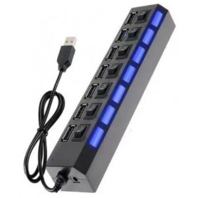 Hub USB 2.0 Con Teclas 7 Puertos Hub7 Aoweixun