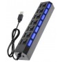 Hub USB 2.0 Con Teclas 7 Puertos Hub7 Aoweixun