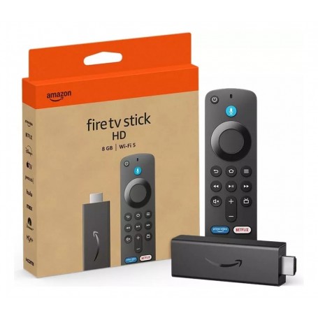 Amazon Fire TV Stick HD 4ta Generacion Streaming Media Player 8GB Almacenamiento Control Remoto Con Comando De Voz Wi-Fi 5