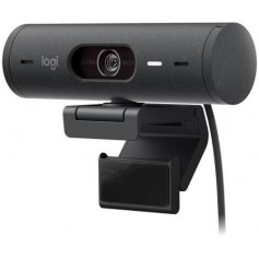 Camara Web Webcam Logitech Brio 500 Graphite Amr 960-001412 Sensor De Imagen 4K Negro