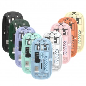 Mouse Inalambrico 2.4GHz Bluetooth Recargable Transparente MA200
