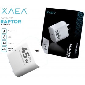 Cargador Carga Rapida XAEA MODX-507 45W Entrada USB-C Type-C Tipo-C