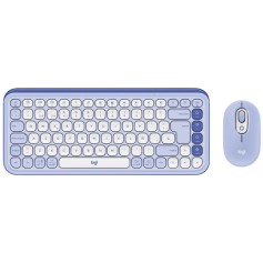 Mouse & Teclado Inalambrico Bluetooth Logitech Pop Icon Combo Color Lila & Blanco