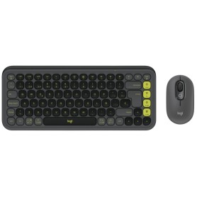 Mouse & Teclado Inalambrico Bluetooth Logitech Pop Icon Combo Color Grafito & Verde