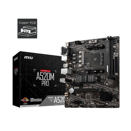 Mother MSI A520M Pro DDR4 AM4 Series 3000 4000 5000