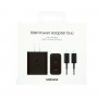 Combo Cargador Con Cable Samsung Original Adaptador De Carga 50W Dual Usb C Type C Super Rapido Super Fast Charging