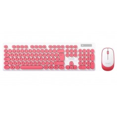 Combo Teclado & Mouse Inalambrico Noga S5800 Rosa