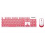 Combo Teclado & Mouse Inalambrico Noga S5800 Rosa
