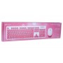 Combo Teclado & Mouse Inalambrico Noga S5800 Rosa