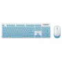 Combo Teclado & Mouse Inalambrico Noga S5800 Celeste