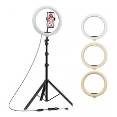 Aro De Luz LED Havit ST7012 Pro 26CM 10 Pulgadas Con Tripode