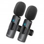 Microfono Corbatero Inalambrico Doble Periodista Streaming Android Mini Plug Auxiliar Jack 3.5mm Noga NG-35S
