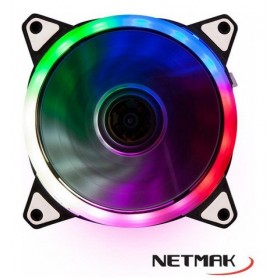 Cooler Turbina 120x120mm Netmak Nm-Ring Rgb Tipo Anillo Conector Molex