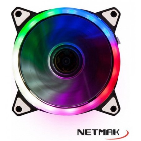Cooler Turbina 120x120mm Netmak Nm-Ring Rgb Tipo Anillo Conector Molex