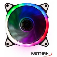 Cooler Turbina 120x120mm Netmak Nm-Ring Rgb Tipo Anillo Conector Molex