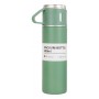 Kit Termo 500ml Medio Litro Con 3 Tazas Acero Inoxidable