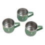 Kit Termo 500ml Medio Litro Con 3 Tazas Acero Inoxidable