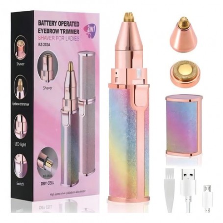 Depiladora Facial Trimmer Recargalble 2 en 1 Blawless HX-203A