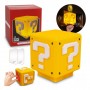Lampara Velador Led Super Mario Question Block Bloque Con Sonido Recargable