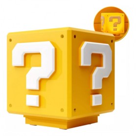 Lampara Velador Led Super Mario Question Block Bloque Con Sonido Recargable