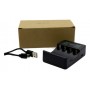 Cargador De Pilas Recargables Carga 4 Pilas AA AAA Con Display Puerto USB-C Type-C Tipo-C C704A3L SEFE-407-3B