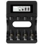 Cargador De Pilas Recargables Carga 4 Pilas AA AAA Con Display Puerto USB-C Type-C Tipo-C SEFE-407-4A