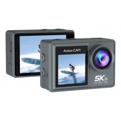 Camara Deportiva 5K ActionCam Ultra HD 4K 170 Grados Con Microfono & Control Remoto Wifi